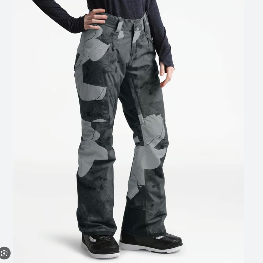 NWT North Face Freedom Insulated Snow Ski Pant Asphalt Gray Rom Print XS